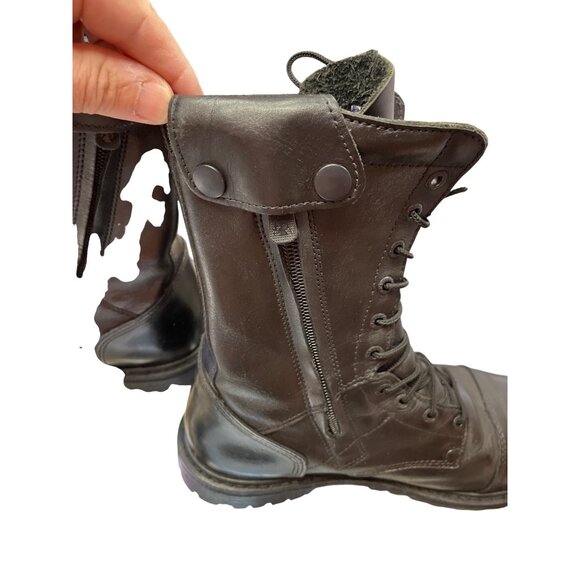 Rocky 2090 mens black leather mid calf moto riding para boots sz 9.5W SKI 9957 main image 16